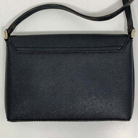 KATE SPADE Black Saffiano Leather ASTOR COURT Turnlock Flap Crossbody Bag - Picture 4 of 13